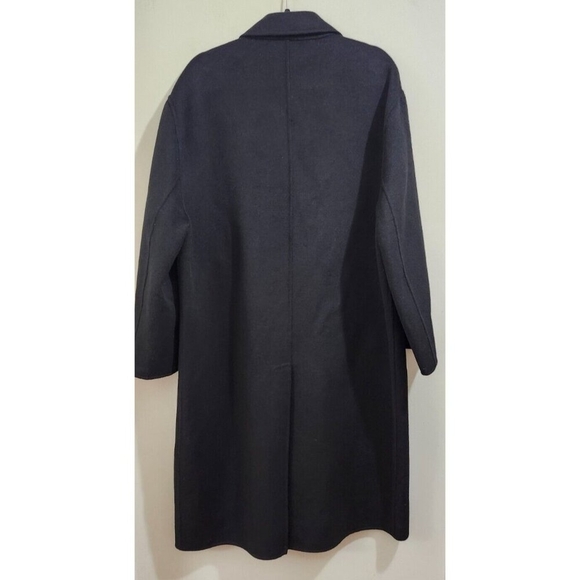 ZARA Double Faced Black Wool Blend Double Breasted Long Oversized Coat - Picture 5 of 13